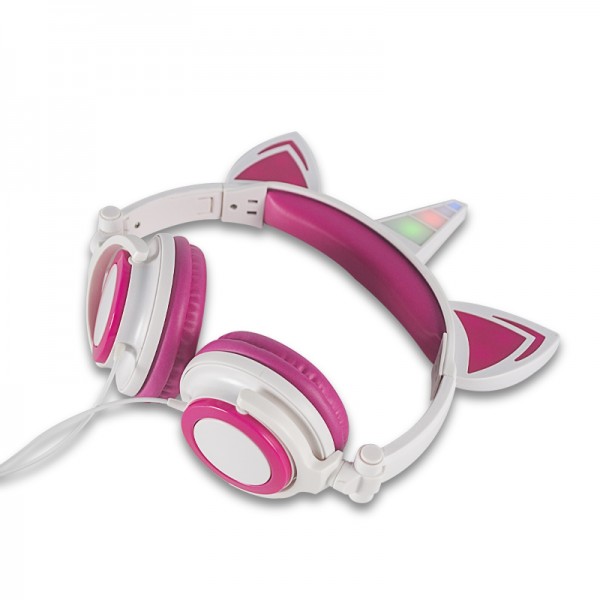 Headphone With Microphone Girls Music Stereo 3.5mm Earphone Kids Gift kids cat ear headphones 