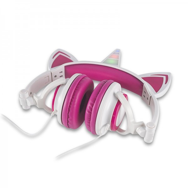 Headphone With Microphone Girls Music Stereo 3.5mm Earphone Kids Gift kids cat ear headphones 