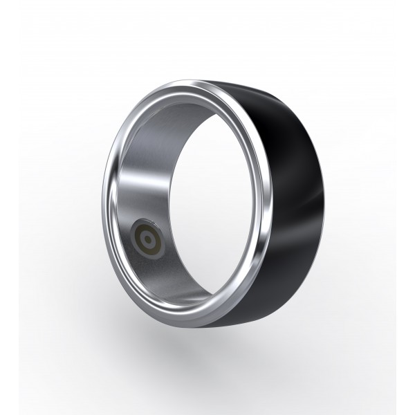 OME Stainless Steel Smart Ring with Real Heart Rate, Health Monitor IPX8 Waterproof Man Women 