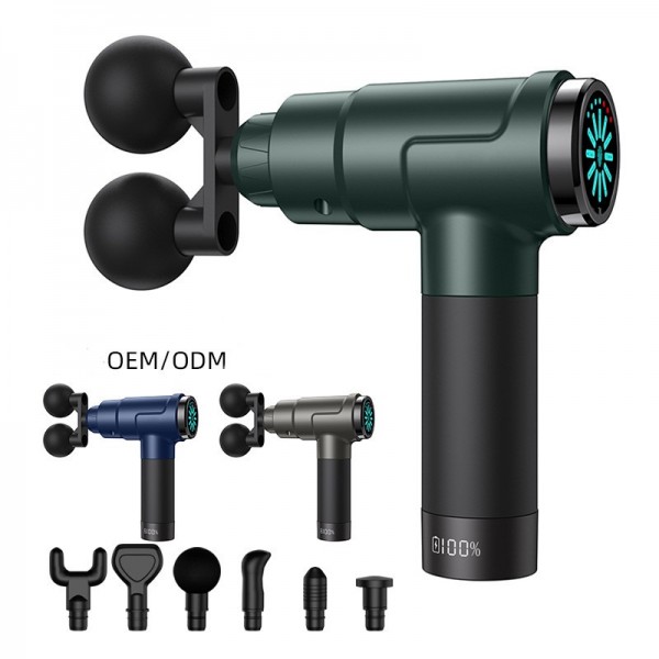 Youmay Dual Heads Fascia Gun Massager Vibrator Muscle Fascial Massage Gun 