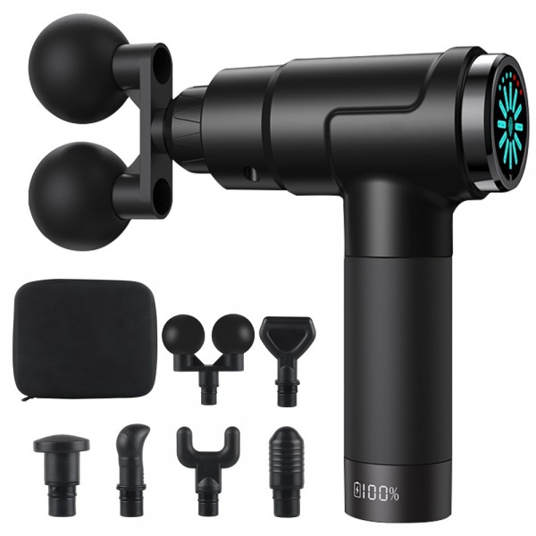 Youmay Dual Heads Fascia Gun Massager Vibrator Muscle Fascial Massage Gun 